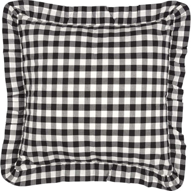 Annie Buffalo Black Check Fabric Euro Sham 26x26 VHC Brands - The Fox Decor